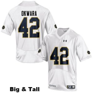 Notre Dame Fighting Irish Men's Julian Okwara #42 White Under Armour Authentic Stitched Big & Tall College NCAA Football Jersey VRY2499VM